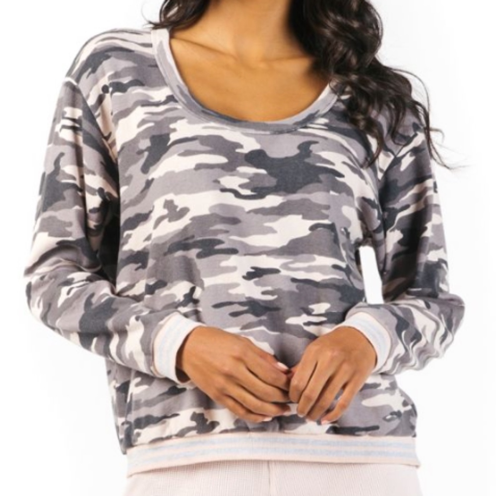 HARD TAIL EASY SPARKLE PULLOVER CAMR09 CONCRETE